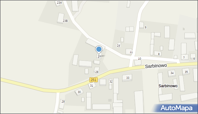 Sarbinowo, Sarbinowo, 27, mapa Sarbinowo