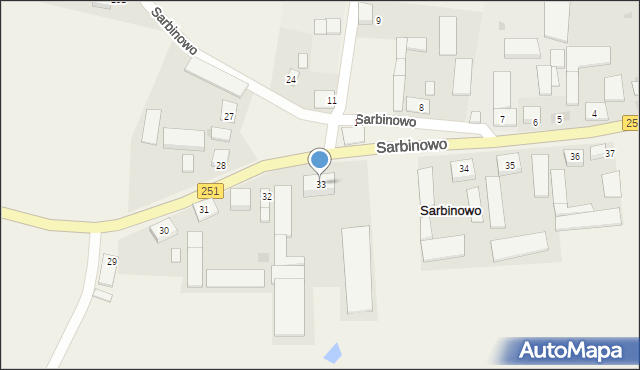 Sarbinowo, Sarbinowo, 33, mapa Sarbinowo
