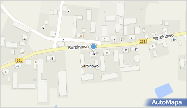 Sarbinowo, Sarbinowo, 34, mapa Sarbinowo