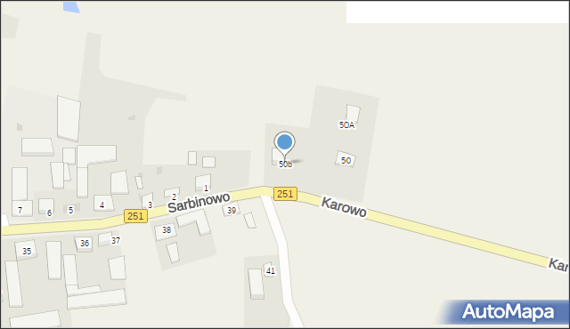 Sarbinowo, Sarbinowo, 50b, mapa Sarbinowo