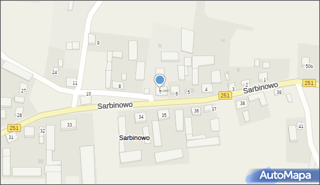 Sarbinowo, Sarbinowo, 7, mapa Sarbinowo