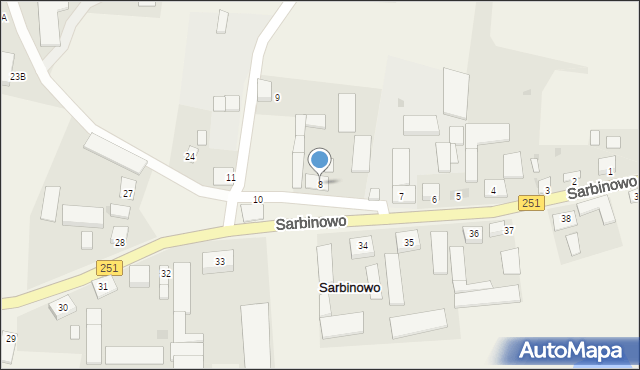 Sarbinowo, Sarbinowo, 8, mapa Sarbinowo