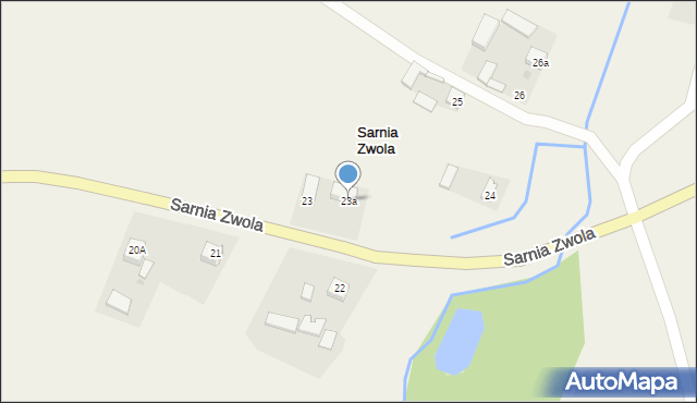 Sarnia Zwola, Sarnia Zwola, 23a, mapa Sarnia Zwola