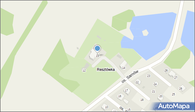 Sarnów, Sarnów, 13, mapa Sarnów