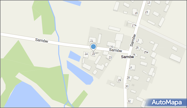 Sarnów, Sarnów, 22, mapa Sarnów