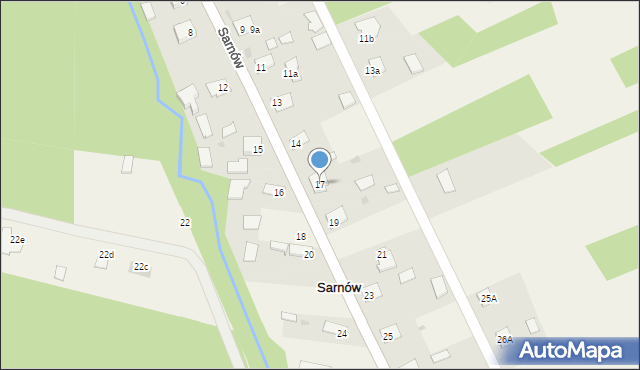 Sarnów, Sarnów, 17, mapa Sarnów