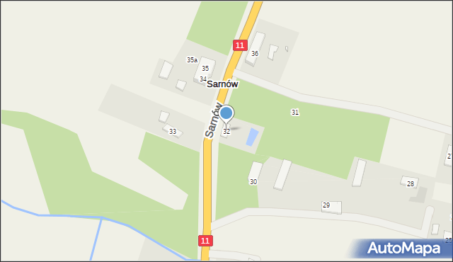Sarnów, Sarnów, 32, mapa Sarnów