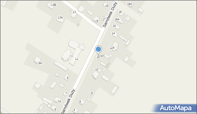 Sarnówek Duży, Sarnówek Duży, 12, mapa Sarnówek Duży