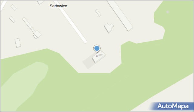 Sartowice, Sartowice, 11, mapa Sartowice