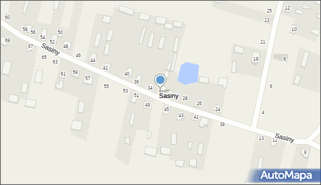 Sasiny, Sasiny, 32, mapa Sasiny