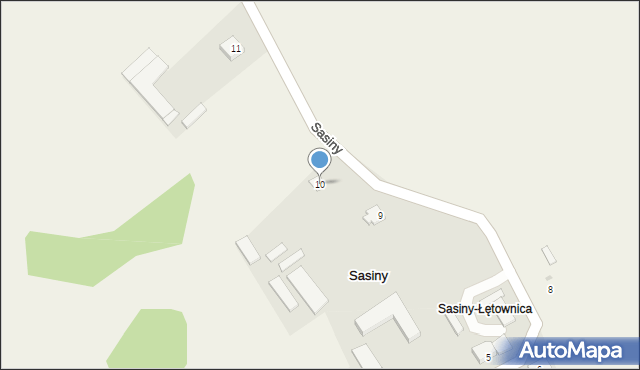 Sasiny, Sasiny, 10, mapa Sasiny