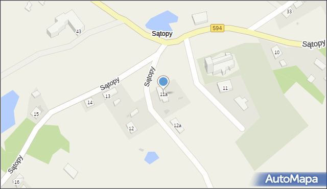 Sątopy, Sątopy, 11a, mapa Sątopy