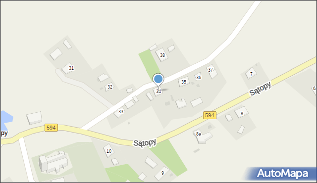 Sątopy, Sątopy, 34, mapa Sątopy