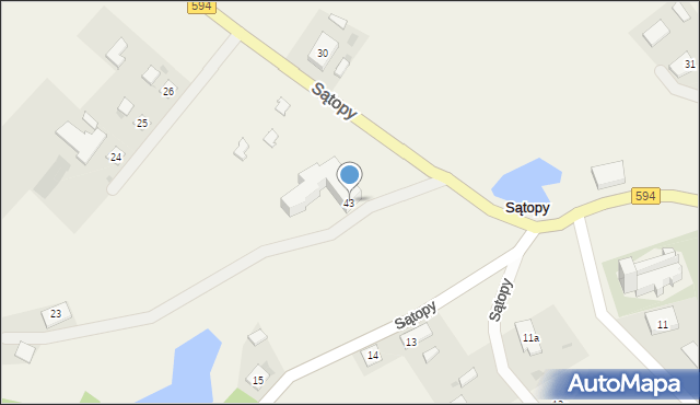 Sątopy, Sątopy, 43, mapa Sątopy