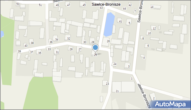 Sawice-Bronisze, Sawice-Bronisze, 25, mapa Sawice-Bronisze