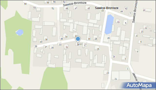 Sawice-Bronisze, Sawice-Bronisze, 29, mapa Sawice-Bronisze