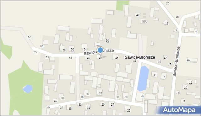 Sawice-Bronisze, Sawice-Bronisze, 47, mapa Sawice-Bronisze