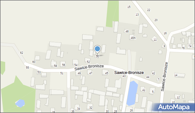 Sawice-Bronisze, Sawice-Bronisze, 50, mapa Sawice-Bronisze
