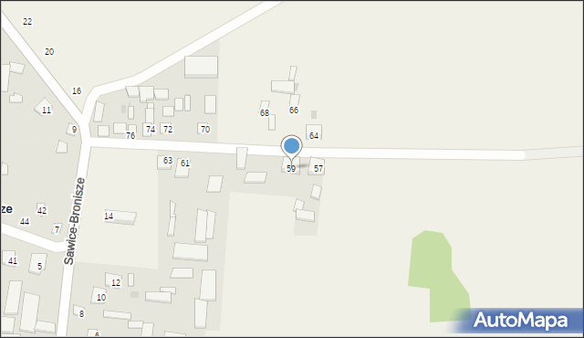 Sawice-Bronisze, Sawice-Bronisze, 59, mapa Sawice-Bronisze
