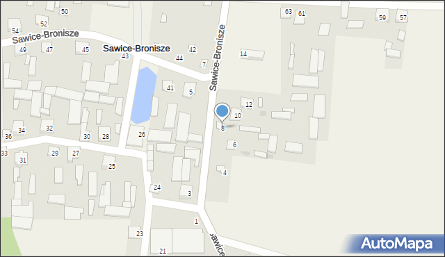 Sawice-Bronisze, Sawice-Bronisze, 8, mapa Sawice-Bronisze