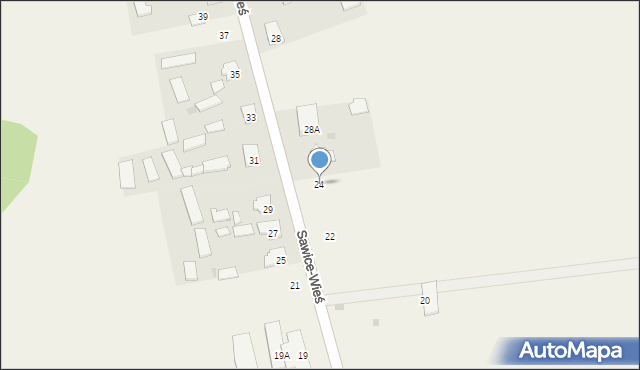Sawice-Wieś, Sawice-Wieś, 24, mapa Sawice-Wieś