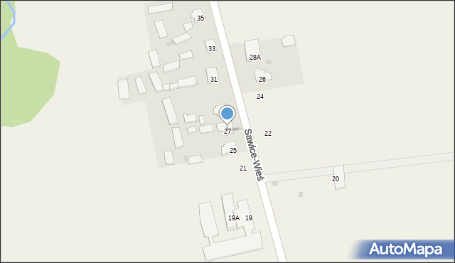 Sawice-Wieś, Sawice-Wieś, 27, mapa Sawice-Wieś