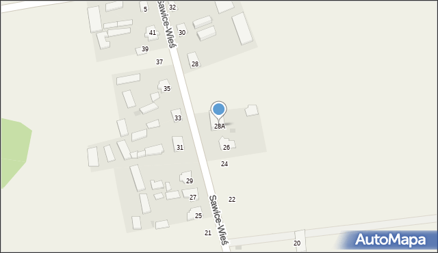 Sawice-Wieś, Sawice-Wieś, 28A, mapa Sawice-Wieś
