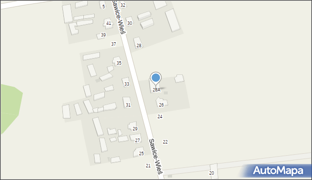 Sawice-Wieś, Sawice-Wieś, 28A, mapa Sawice-Wieś