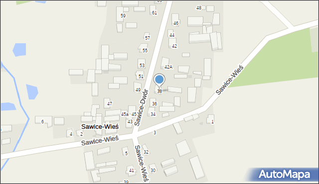 Sawice-Wieś, Sawice-Wieś, 38, mapa Sawice-Wieś