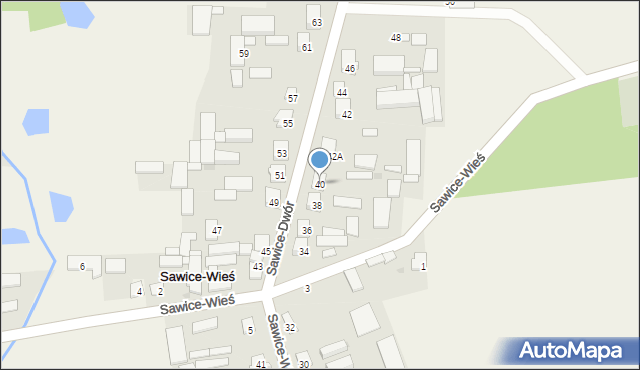 Sawice-Wieś, Sawice-Wieś, 40, mapa Sawice-Wieś