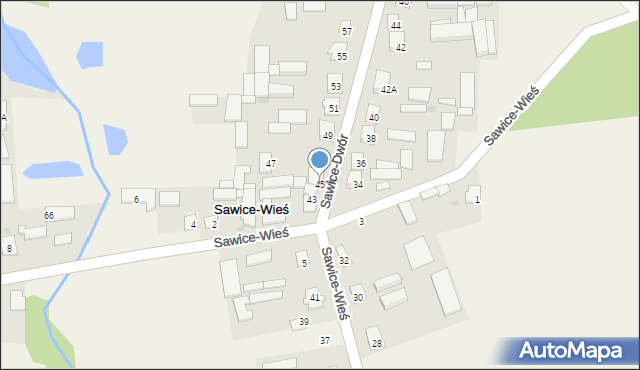 Sawice-Wieś, Sawice-Wieś, 45, mapa Sawice-Wieś
