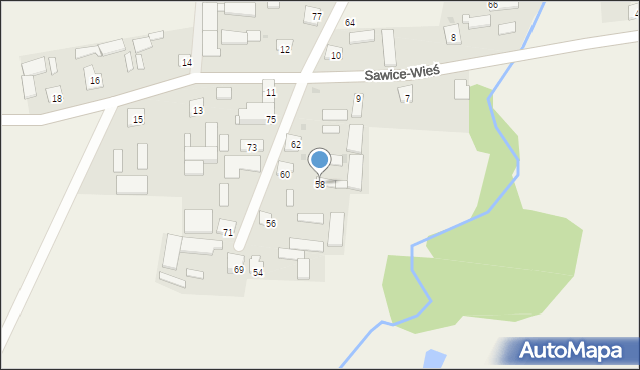 Sawice-Wieś, Sawice-Wieś, 58, mapa Sawice-Wieś