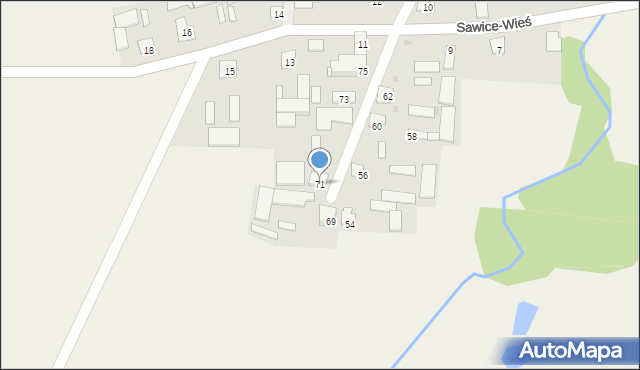 Sawice-Wieś, Sawice-Wieś, 71, mapa Sawice-Wieś