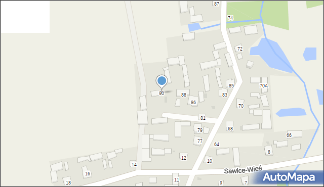 Sawice-Wieś, Sawice-Wieś, 90, mapa Sawice-Wieś