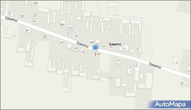 Sawino, Sawino, 8, mapa Sawino