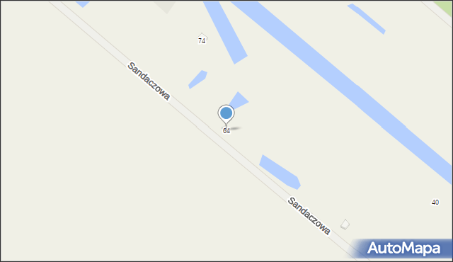 Sielska Woda, Sandaczowa, 64, mapa Sielska Woda
