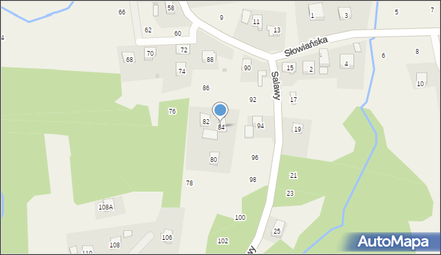 Siepraw, Salawy Anieli, 84, mapa Siepraw