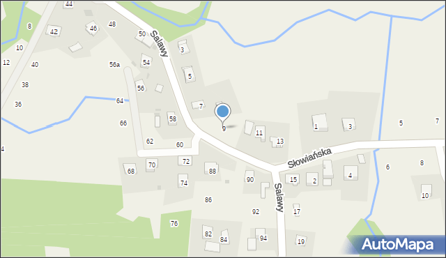 Siepraw, Salawy Anieli, 9, mapa Siepraw