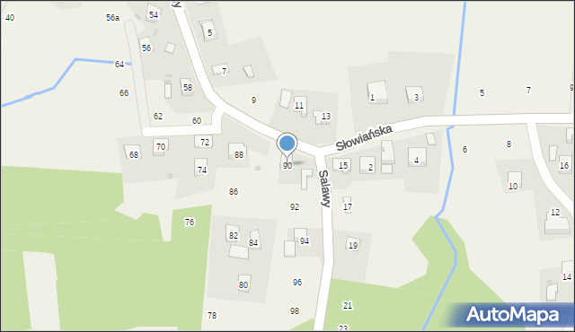 Siepraw, Salawy Anieli, 90, mapa Siepraw