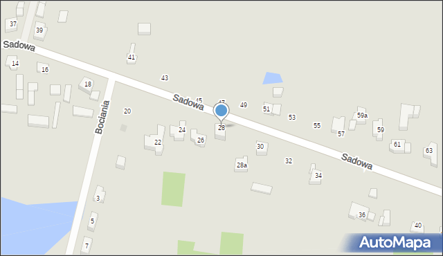 Sieradz, Sadowa, 28, mapa Sieradz