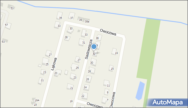 Sierakowo, Sadownicza, 32, mapa Sierakowo