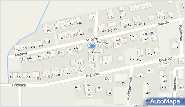 Skarbimierz, Sadowa, 5, mapa Skarbimierz