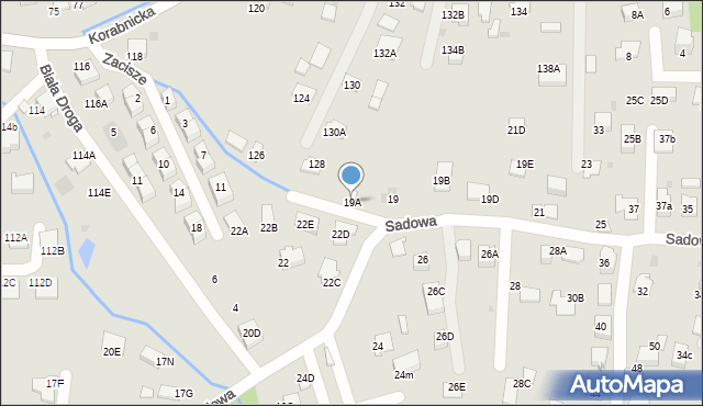 Skawina, Sadowa, 19A, mapa Skawina