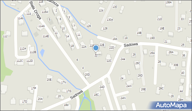 Skawina, Sadowa, 22, mapa Skawina