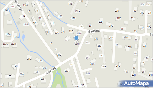 Skawina, Sadowa, 22C, mapa Skawina