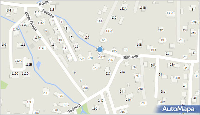 Skawina, Sadowa, 22E, mapa Skawina