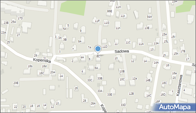 Skawina, Sadowa, 6C, mapa Skawina