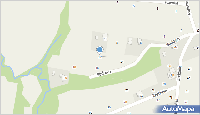 Skawinki, Sadowa, 12, mapa Skawinki