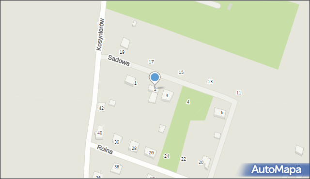 Sławno, Sadowa, 2, mapa Sławno