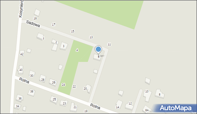 Sławno, Sadowa, 6, mapa Sławno